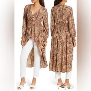 NWT! PATRIZIA LUCA Deep V High-low Tunic Size Large